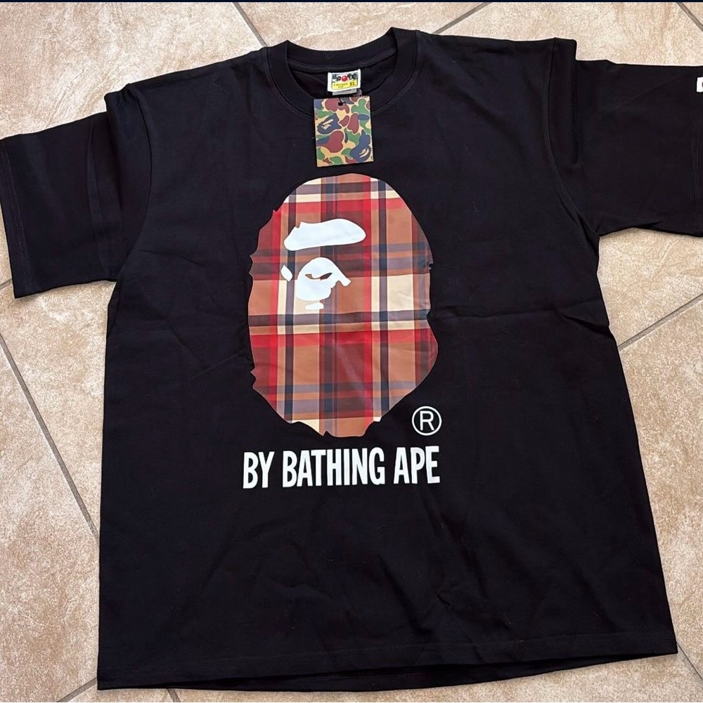 BLACK BURBERRY BAPE TEE